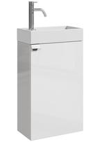 Toiletmeubel Apollo 40 x 22 cm Hoogglans Wit Fonteinmeubel, Doe-het-zelf en Verbouw, Verzenden, Nieuw, Wastafel