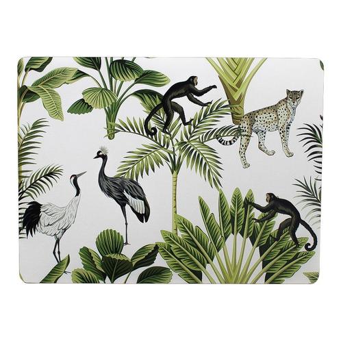 placemat jungle wit 30x40cm (4)*, Huis en Inrichting, Woonaccessoires | Overige, Verzenden
