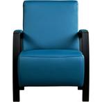 Leren fauteuil Glory - Toledo Turquoise (blauw), Nieuw, Ophalen of Verzenden, 50 tot 75 cm, Industrieel, Modern