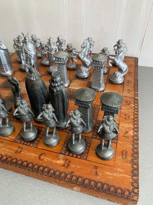 Schaakspel - Tin, Antiek en Kunst, Curiosa en Brocante