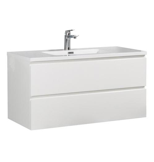 Badkamermeubel Set Angela 100cm Wit Badmeubel, Huis en Inrichting, Badkamer | Badkamermeubels, Nieuw, Wastafelkast, Verzenden