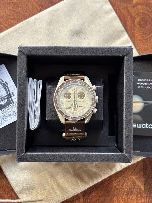 Omega x Swatch - MoonSwatch - Mission to Saturn - Zonder, Sieraden, Tassen en Uiterlijk, Horloges | Heren