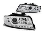LED Tube DRL koplampen Chrome geschikt voor Audi A4, Nieuw, Verzenden, Audi