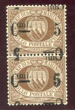 San Marino 1892 - 30 cent. overdruk 5 cent. met dubbele, Postzegels en Munten, Postzegels | Europa | Italië, Gestempeld