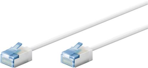 Ultraflexibele 0,25M CAT 6A-patchkabel, slank, U/FTP, wit, Computers en Software, Pc- en Netwerkkabels, Nieuw, Ophalen of Verzenden