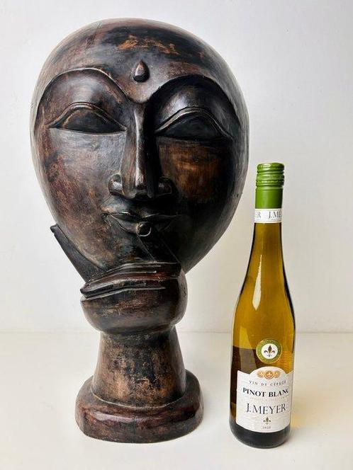 Beeld, Kracht van Innerlijke stilte - 51 cm - Hout - 1980, Antiek en Kunst, Kunst | Designobjecten