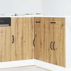 vidaXL Keuken onderkast Kalmar bewerkt hout artisanaal, Huis en Inrichting, Keuken | Keukenelementen, Verzenden, Nieuw, Bruin