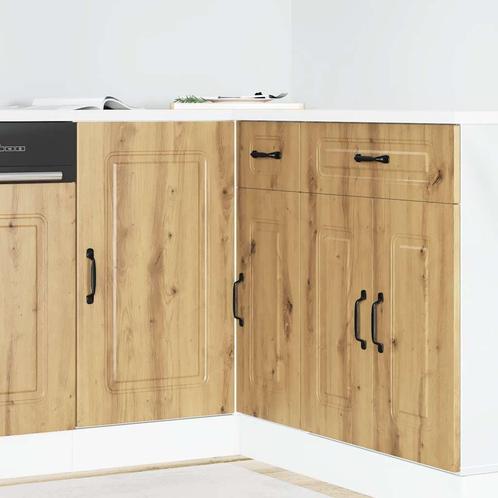 vidaXL Keuken onderkast Kalmar bewerkt hout artisanaal, Huis en Inrichting, Keuken | Keukenelementen, Bruin, Nieuw, Verzenden