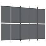 Kamerscherm met 5 panelen 250x180 cm antracietkleurig