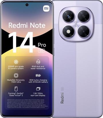 Redmi - Note 14 Pro 5G - 256GB - Lavender Purple beschikbaar voor biedingen