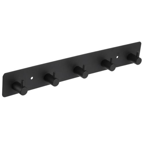 Differnz kapstok 5 haken knophaak rvs mat zwart, Huis en Inrichting, Woonaccessoires | Kapstokken, Verzenden
