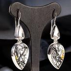 Oorbellen van 925 zilver - Toermalijnkwarts, Bergkristal,