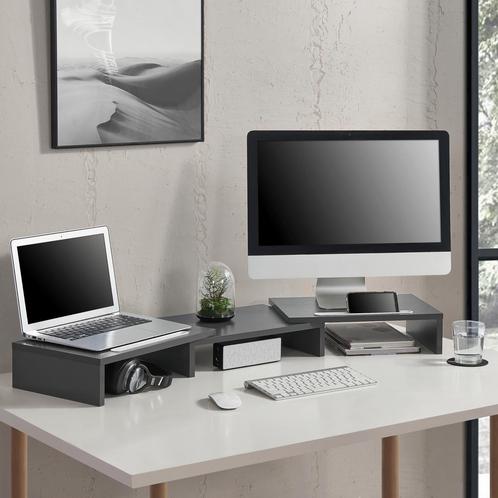 [en.casa] Monitorstandaard verhoger Vilppula donkergrijs, Computers en Software, Laptopstandaarden, Nieuw, Verzenden