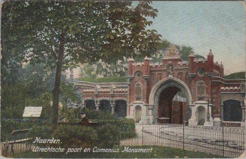 NAARDEN - Utrechtsche poort en Comenius Monument, Verzamelen, Ansichtkaarten | Nederland, Verzenden