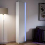 vidaXL buffetkast met LED 41,5x32,5x200 cm bewerkt hout wit, Huis en Inrichting, Kasten | Buffetkasten, Minder dan 50 cm, Nieuw