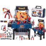 65-delige speelgoed gereedschap werkbank 2 in 1 met, Nieuw, Ophalen of Verzenden