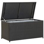 vidaXL Tuinbox 100x50x50 cm poly rattan zwart, Tuin en Terras, Verzenden, Nieuw