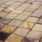Mozaïektegel Toscana Natuursteen Edelstaal Glas 30x30 cm, Nieuw, Overige materialen, Overige typen, 20 tot 40 cm