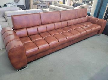 Stijlvolle leren sofa | echt leder | bankstel  335cm beschikbaar voor biedingen