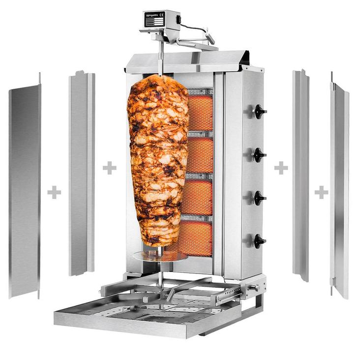GGM Gastro | Gas Gyros-/ Döner grill - Verrijdbaar - 4 |, Zakelijke goederen, Horeca | Overige, Verzenden