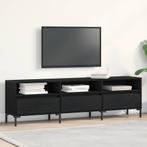 vidaXL TV-kast met lade Zwart Eiken 150 x 30 x 44,5 cm, Huis en Inrichting, Kasten | Televisiemeubels, 100 tot 150 cm, Verzenden