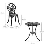 TRUUSK Zitgroep 3-delige Diningset Tuinmeubelset Balkonmeube, Verzenden, Nieuw
