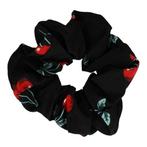 Scrunchie Haarelastiek Kersen Print 11cm Rood Zwart, Verzenden, Nieuw