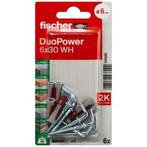 Universele plug met winkelhaak | Fischer DuoPower | 6 stuks, Verzenden, Nieuw