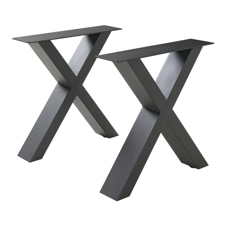 Stalen onderstel Maribo set van 2 tafelpoot 42x40 cm zwart [, Huis en Inrichting, Tafelonderdelen, Verzenden