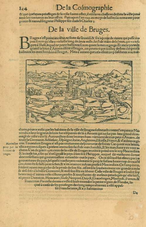 Zicht op Bruges, Antiek en Kunst, Kunst | Etsen en Gravures