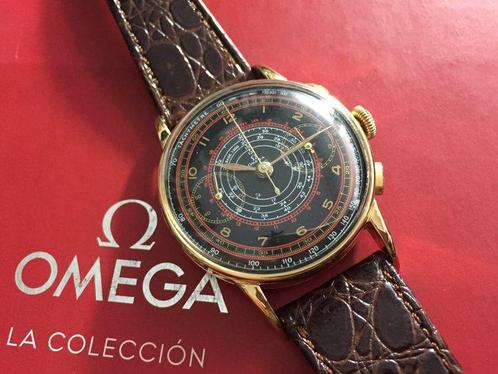 Omega - Telemetre Chronograph Tricolor Calibre 33.3 - Zonder, Sieraden, Tassen en Uiterlijk, Horloges | Heren