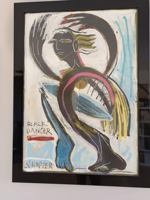 Jone Hopper (1977) - Black dancer n°3, Antiek en Kunst, Kunst | Schilderijen | Modern