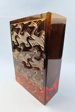 Boheems glas - 3.4 kg. - Makar - Escher stijl - 1983 - Vaas, Antiek en Kunst