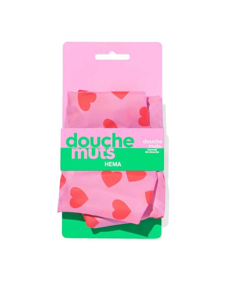 HEMA Douchemuts hartjes roze, Kleding | Heren, Mutsen, Sjaals en Handschoenen, Nieuw, Verzenden