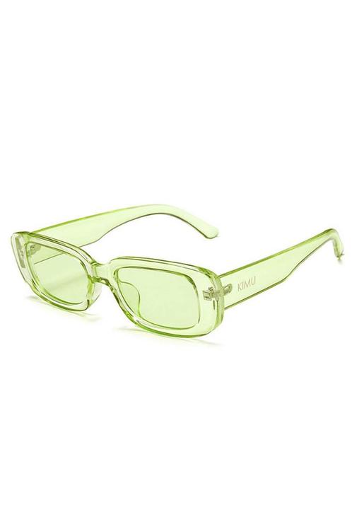 Rechthoekige Zonnebril Y2K Kunststof Lichtgroene Montuur Rec, Sieraden, Tassen en Uiterlijk, Zonnebrillen en Brillen | Dames, Groen