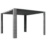 vidaXL Prieel met dak 300x300x200 cm poly rattan grijs en, Tuin en Terras, Verzenden, Nieuw