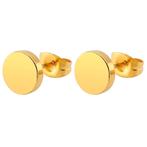 Fako Bijoux® - Oorbellen Dichte Cirkel - RVS - Staal - Munt, Verzenden, Nieuw