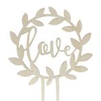 Taarttopper Love 19cm, Hobby en Vrije tijd, Feestartikelen, Verzenden, Nieuw