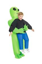 KIMU® Opblaas Kostuum Kinderen Gedragen Door Alien 122 128 1, Ophalen of Verzenden, Nieuw