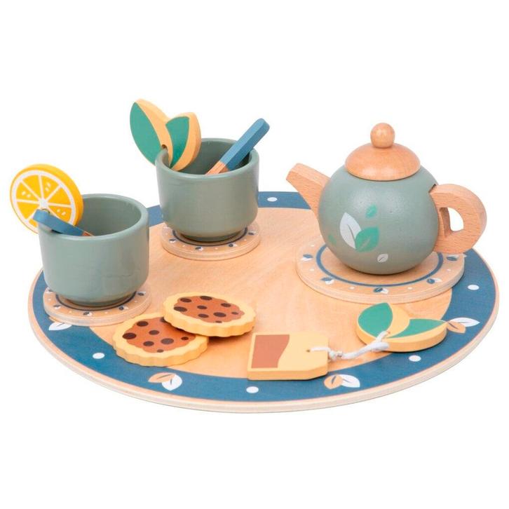 Playing Kids Houten Theeset, Kinderen en Baby's, Speelgoed | Actiefiguren, Nieuw, Verzenden