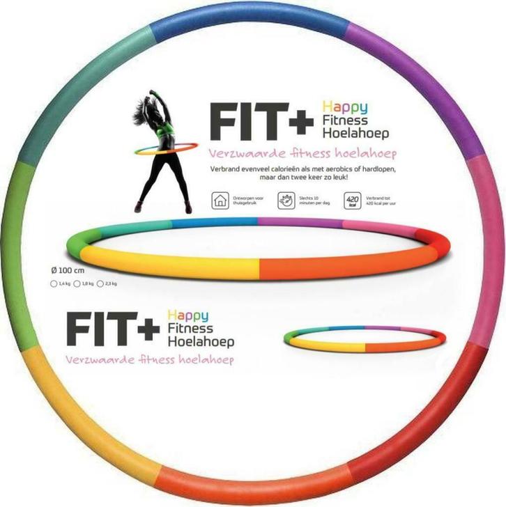 Fit+ Happy™ fitness hoelahoep | verzwaarde fitness hula hoop, Sport en Fitness, Fitnessmaterialen, Nieuw, Armen, Benen, Borst