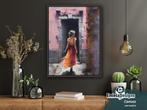Meisje in rood oranje jurk, Verzenden