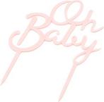 Acryl taart topper Oh Baby roze, Hobby en Vrije tijd, Taarten en Cupcakes maken, Verzenden, Nieuw, Taarten, Versiering