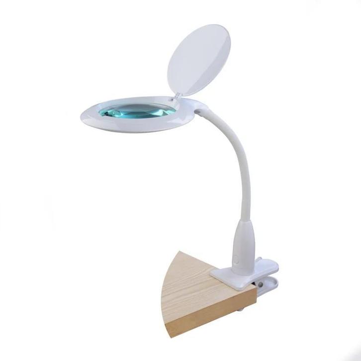 Loeplamp-125mm lens-5 dioptrie-dimbaar-tafelklem, Hobby en Vrije tijd, Vergrootglazen, Loepen en Loeplampen, Loeplamp, Nieuw, Ophalen of Verzenden