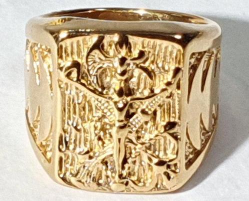 3 Christelijke ringen - Maagd, Kruis en Christus - gemaakt, Antiek en Kunst, Antiek | Boeken en Bijbels
