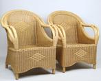 Fauteuil - Bamboe, Gevlochten riet - Set van twee fauteuils