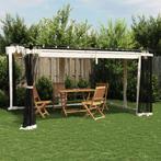 vidaXL Prieel met zijwanden van gaas 4x3 m staal, Tuin en Terras, Verzenden, Nieuw