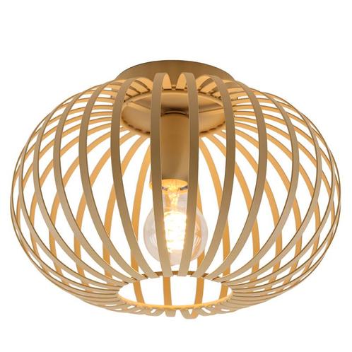 Industriële plafonnière zandkleur, Lieve, Huis en Inrichting, Lampen | Plafondlampen, Nieuw, Metaal, Ophalen of Verzenden