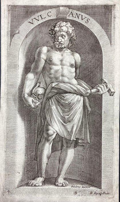 Hendrick Goltzius (1558-1617), after - Vulcanus, Antiek en Kunst, Antiek | Overige Antiek