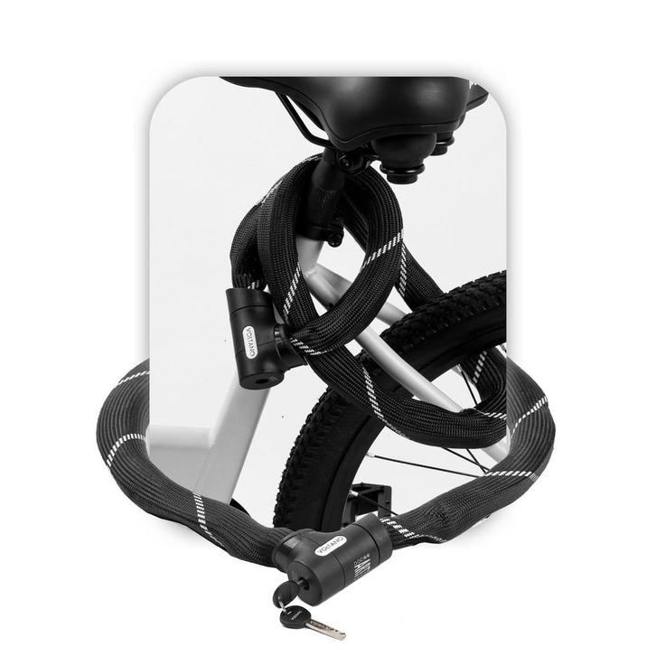 Voltano ART2 Kettingslot Fiets Met Luxe Slotkop - Zwart -, Fietsen en Brommers, Fietsaccessoires | Fietssloten, Nieuw, Verzenden